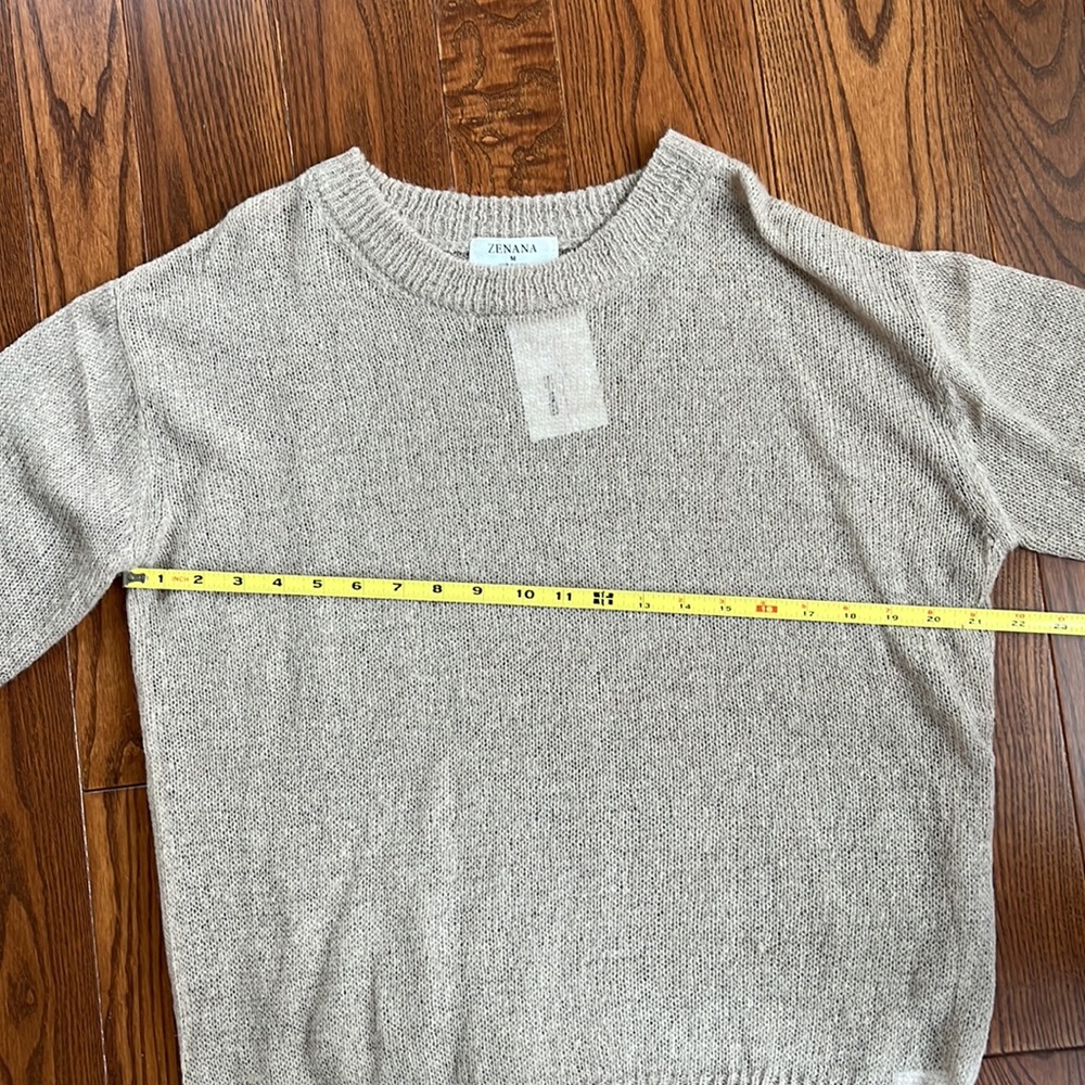 Zenana Sheer Wool Blend Sweater - Picture 5 of 8